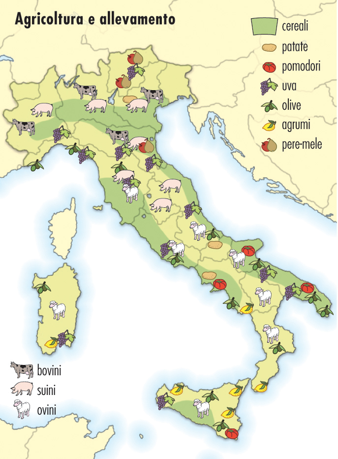 Carta Tematica Dell'allevamento In Italia - Cartina Lanzarote